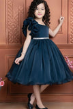 Deep Blue Colored Royal  Frock For Girls