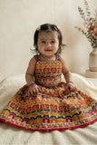 Yellow With Multicolor Printed Ethnic Lehenga Choli For Girls