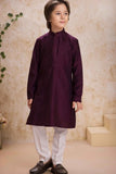 Classic Wine Kurta Pajama Set For Boys