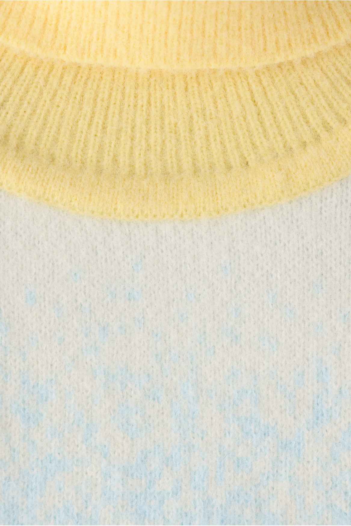 Yellow Polo Neck Pullover With Bow Embellished For Girls