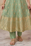 Girls Mint Green  Kurta Set With Dupatta