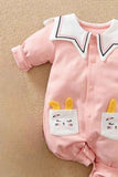 Pink Printed Rompers With Full Sleeves For Girls - Lagorii Kids