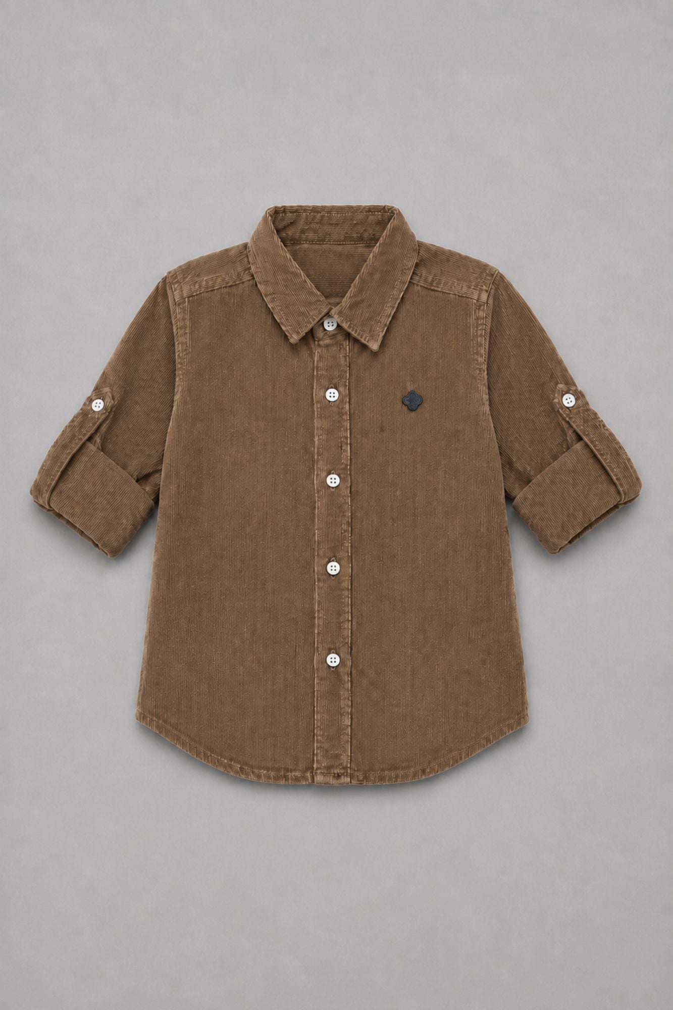 Boys Beige Full Sleeve Casual Shirt