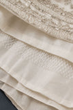 Girls Cream Embroidered Lehenga Choli Set with Dupatta