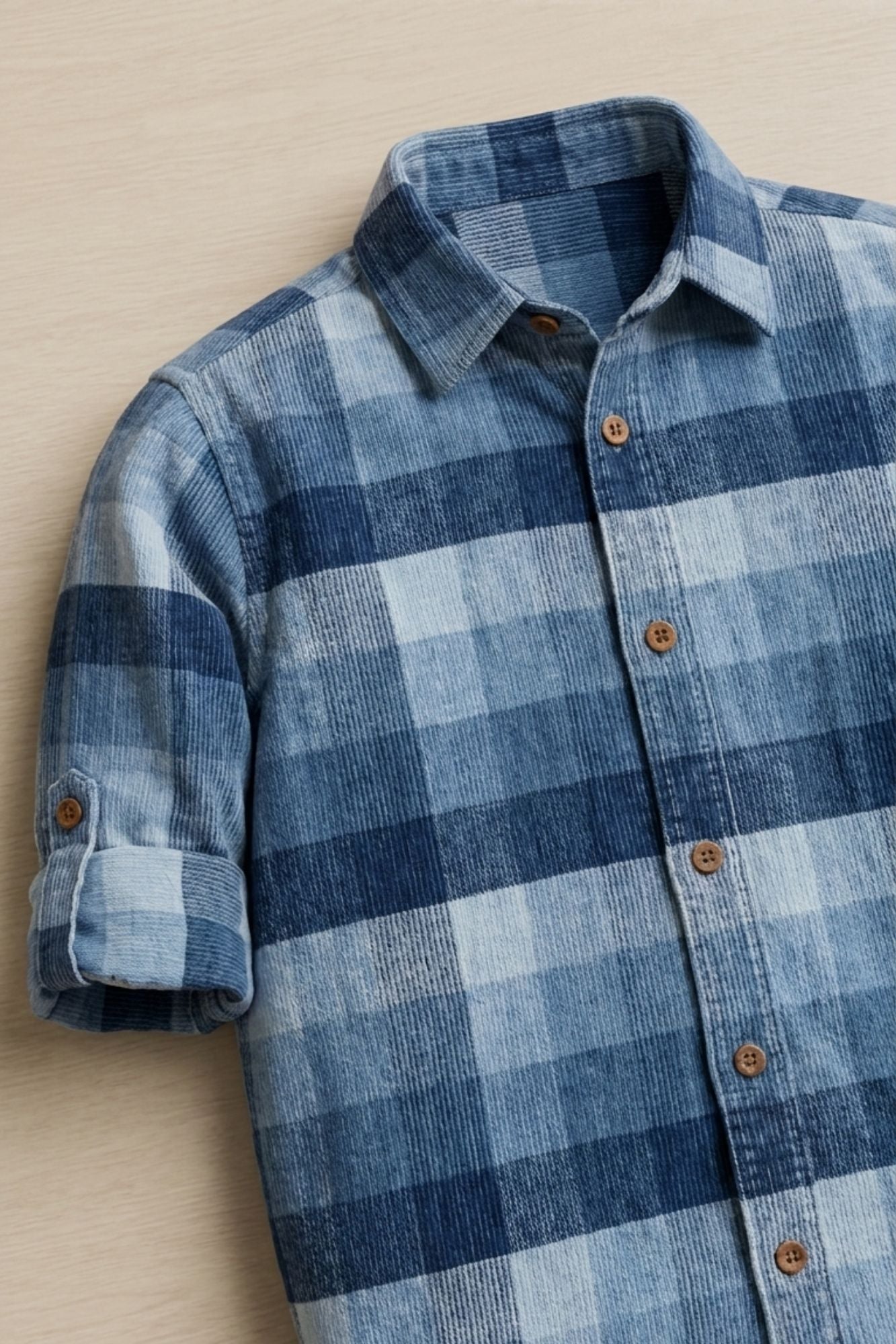 Boys Blue Checked Full Sleeve Casual Shirt