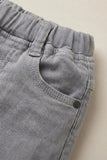 Light Grey Solid Casual Pants