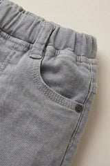 Light Grey Regular Fit Denim Pants For Boys
