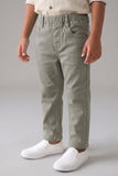Pista Green Solid Casual Pant