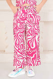Trend Pink Printed Casual Wear Co Ord Set For Girls