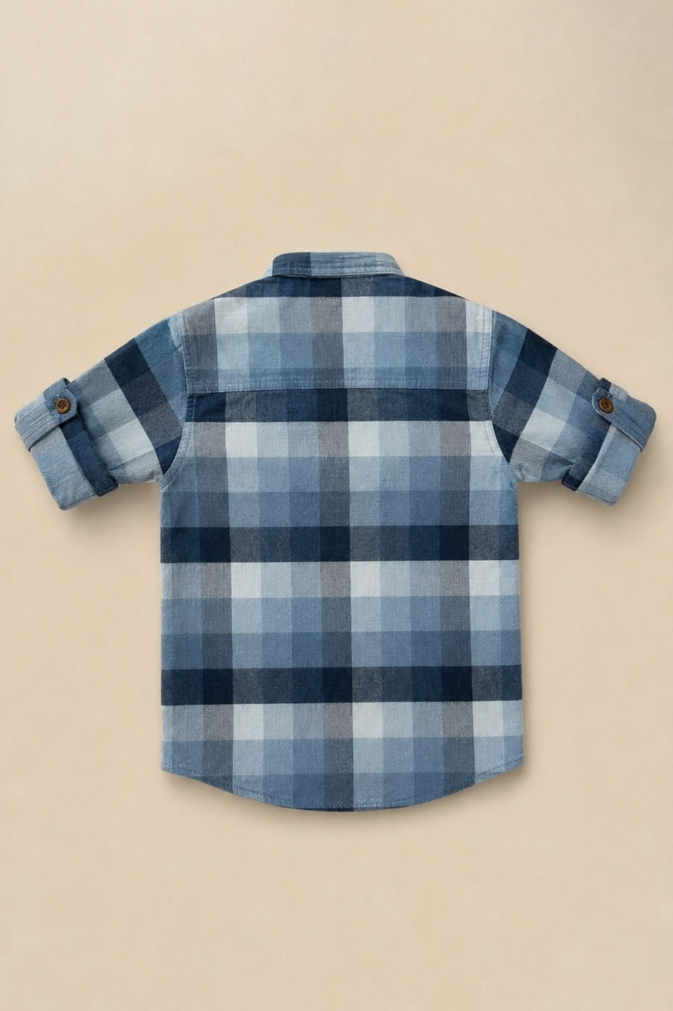 Boys Blue Checked Full Sleeve Casual Shirt