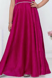 Rani Pink One-Shoulder Party Wear Gown For Girls
