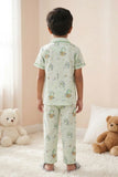 Boys Mint Green Space Print Night Suit Set