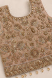 Girls Grey And Champagne Gold Embellished Palazzo Set With Dupatta