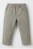 Pista Green Solid Casual Pant