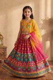 Multicolor Embroidered Lehenga Choli Set with Dupatta