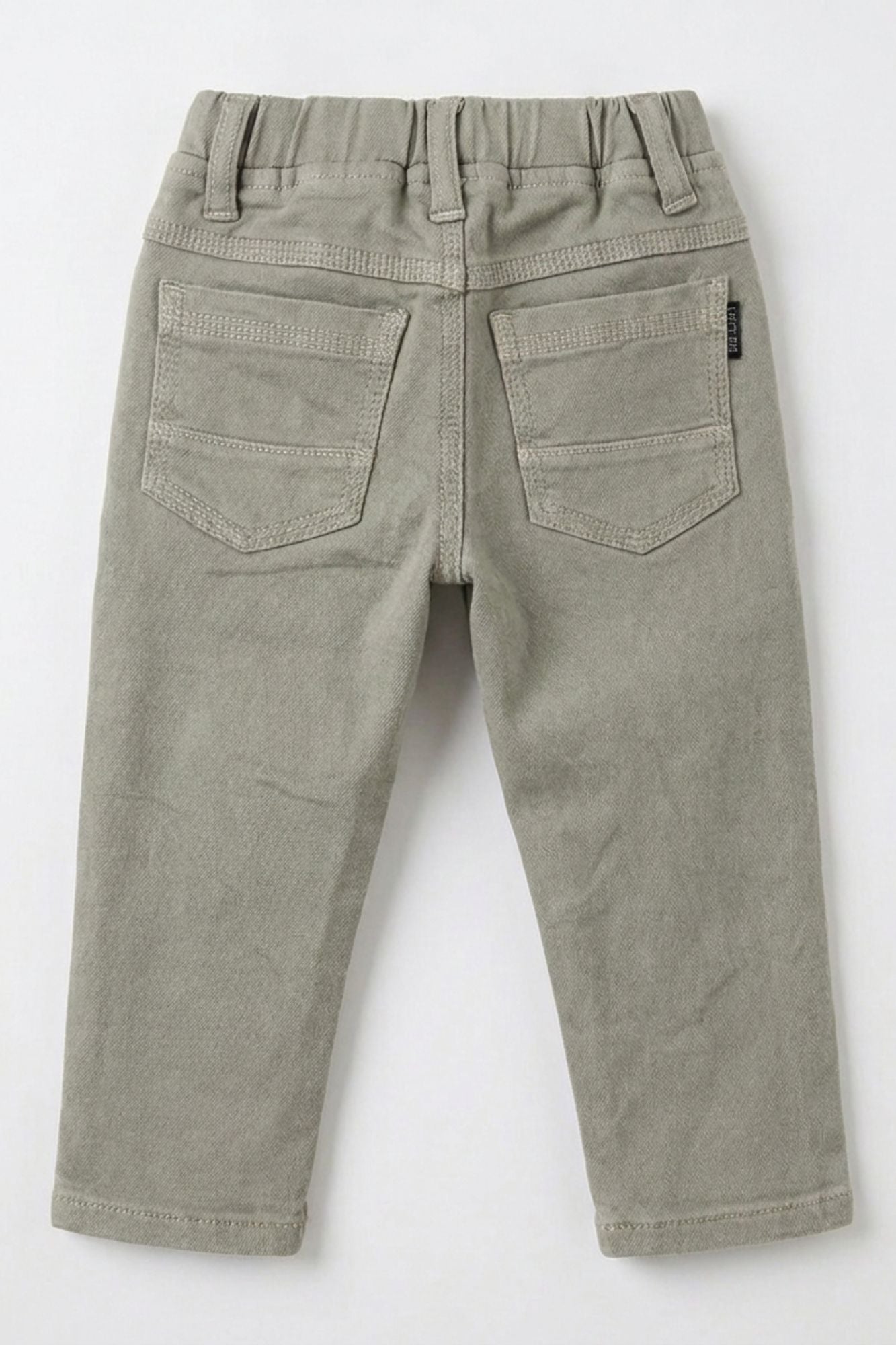 Pista Green Solid Casual Pant