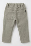 Pista Green Solid Casual Pant