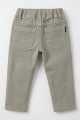 Boys Regular Fit Pista Green Denim Pants