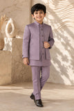 Boys Lilac Textured Sherwani Set