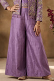 Lilac Palazzo Set with Embroidered Jacket For Girls