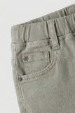 Pista Green Solid Casual Pant