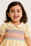 Cream Cotton Dress For Girls