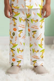 Boys White Giraffe Print Night Suit Set
