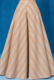 Girls Grey And Champagne Gold Embellished Palazzo Set With Dupatta