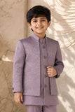 Boys Lilac Textured Sherwani Set