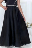 Black One-Shoulder Party Wear Gown For Girls