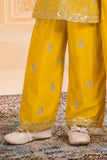 Mustard Yellow Embroidered Palazzo Set with Dupatta