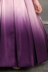 Purple Double Shaded Gown With Floral Embellished For Girls