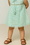 Mint Green Sequin Embroidered Dress for Girls