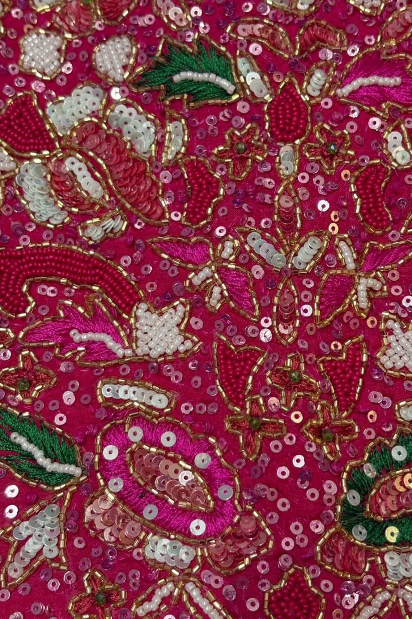 Rani Pink Embroidered Lehenga Choli Set For Girls