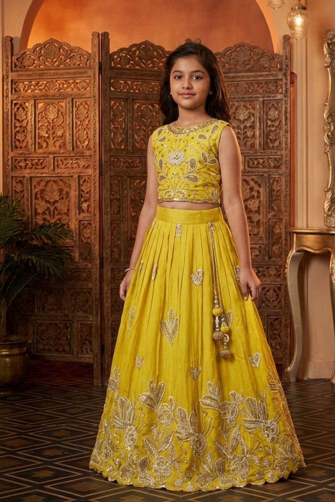 Girls Liril Designer Embellished Lehenga Choli Set