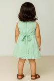 Mint Green Sequin Embroidered Dress for Girls