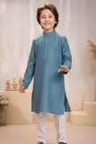 Classic Firozi Kurta Pajama Set For Boys