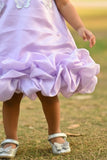 Lavender Party Wear Frock with 3D Butterfly Appliqués and Bubble Hemline For Girls