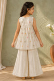 Ivory with Multicolour Floral Butti Embroidered Palazzo Set