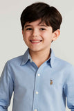 Classic Light Blue Cotton Shirt For Boys