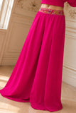 Rani Pink Embroidered Palazzo Set