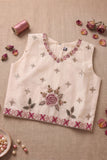 Ivory Embroidered Jacket & Palazzo Set With Designer Jacket