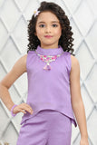 Stylish Lavender Casual Co Ord Set For Girls