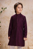Classic Wine Kurta Pajama Set For Boys