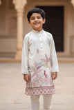 Ivory Printed Kurta Pajama Set for Boys