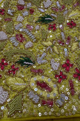 Green Embroidered Lehenga Choli Set For Girls