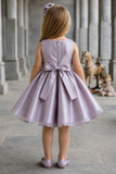 Light Brown 3D Floral Party Wear Frock for Girls