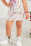Pink Sequin Work and Floral Embellished Party Wear Dress For Girls
