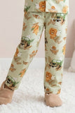 Girls Mint Green Jungle Print  Night Suit Set