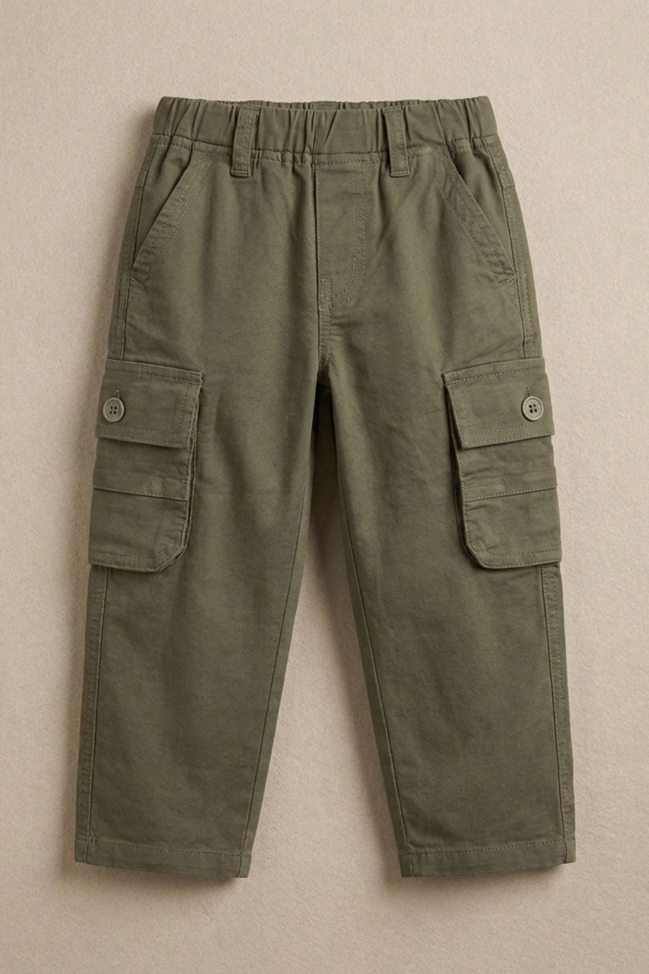 Boys Muted Green Cargo Pant